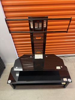 Glass Stand With TV Mount