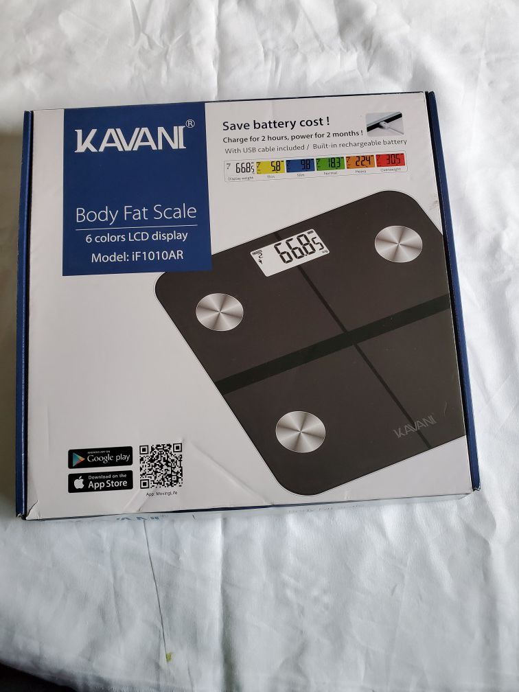 Kavani Rechargeable Smart Fat Scale, Bluetooth Bathroom BodyScale Mod: iF 1010AR