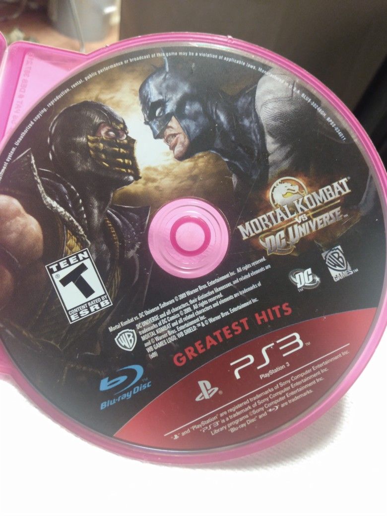 Vintage PlayStation 3 Mortal Kombat Versus DC Universe Game