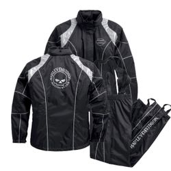 Harley Davidson Women’s Rain Suite, WillieG Skull Rain Gear- 98363-15VW- XL