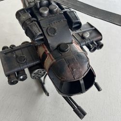 Metal collectible vintage military helicopter