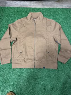 New Mack Weldon Twill Harrington Jacket Shroom Tan Large NWT $200 Retail Limited