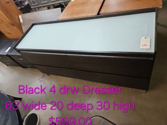Dresser Black. Glass top We are located at 2811 East Bell road. Another Time Around Furniture.