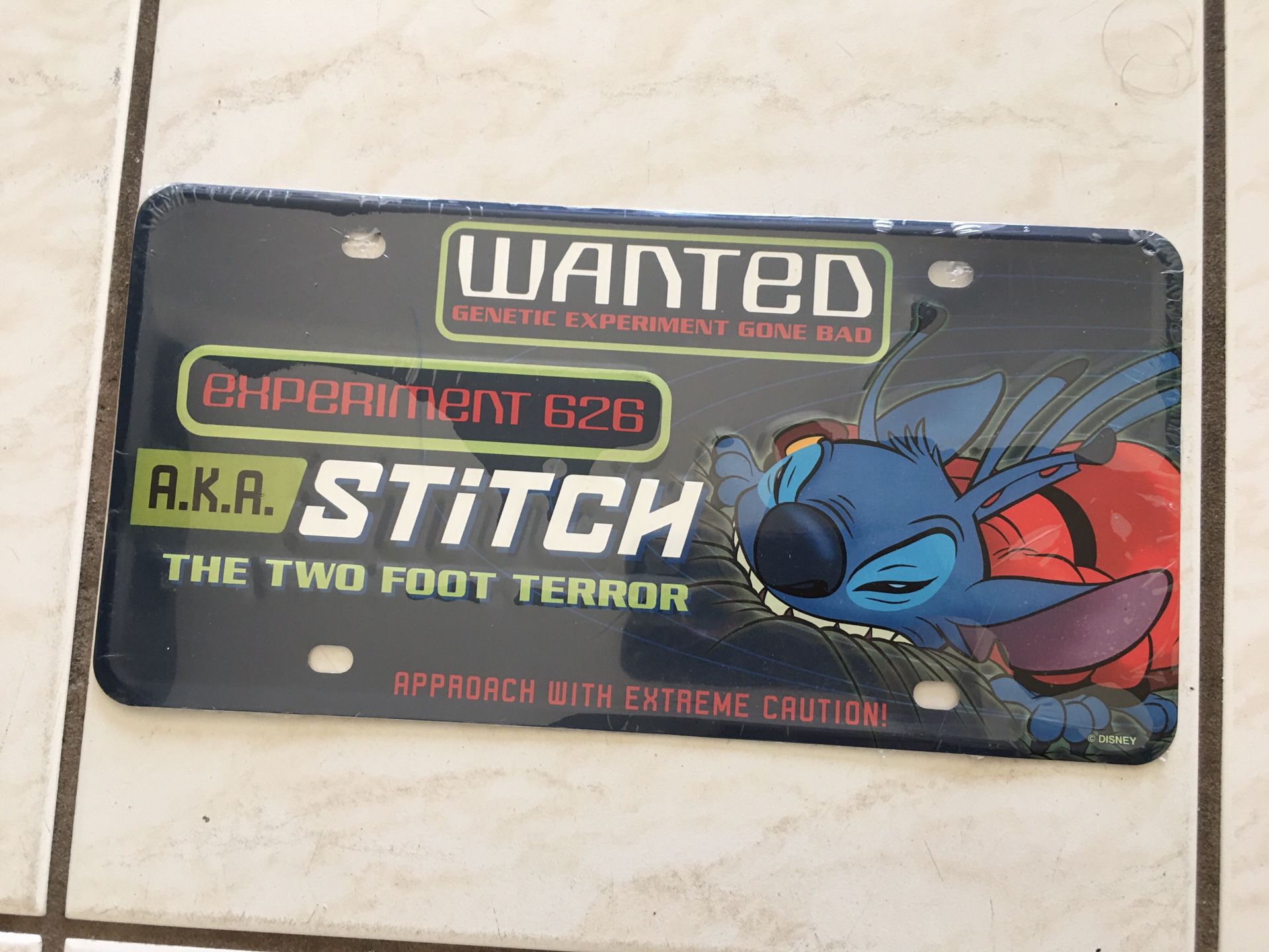 Disney Wold’s Stitch / LILO & Stitch Metal Collectors License Plate