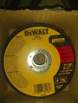 4 1/2 inches cutting grinding wheels DeWalt and Sait
