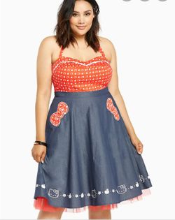 Torrid hello kitty dress size 22 new with tag
