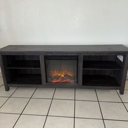 TV Stand With Electric Fireplace Insert 