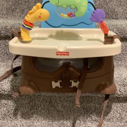 Fisher price blue Elephant Booster Seat With Straps