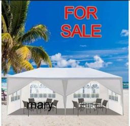 10' x 20' Outdoor Waterproof Gazebo Canopy w/ Removable Sidewalls Heavy Duty Large Tent w/Strong Connection Stakes Ropes for Party