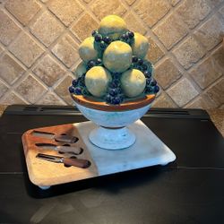 Vtg Ceramic Italian Fruit Topiary