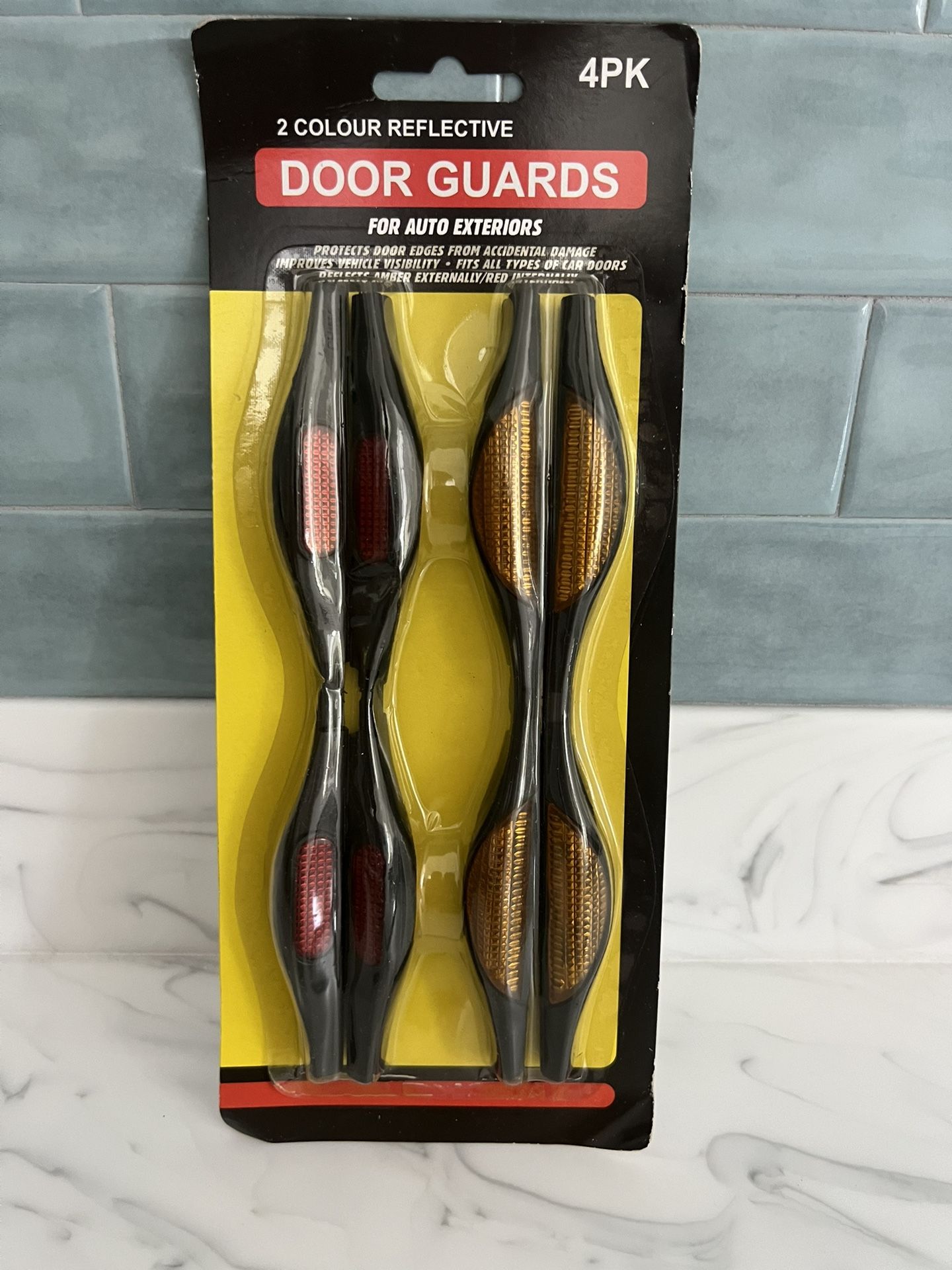 2 New Color Reflective Door Guards for Car Exteriors