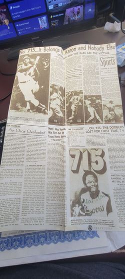 Hank Aaron autograph Atlanta Braves