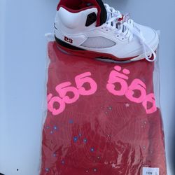 Jordan 5s and Spider Brand Hoodie’