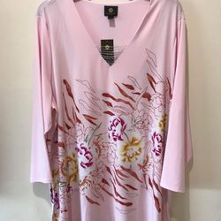 JM Collection Women  Plus Tunic/top/blouse /size 3X/nwt 