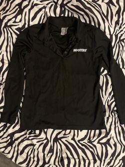 Hooters Black Long Sleeve Polo Shirt