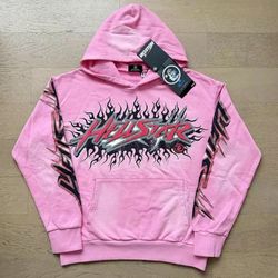 men’s pink hellstar hoodie pink