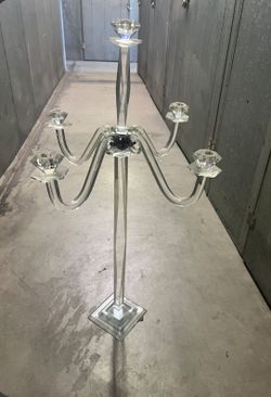 Real crystal candle holder