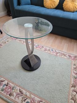 Glass end table