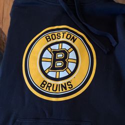 New Black Boston Bruins Hooded Sweatshirt -M
