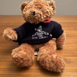 Ritz London Hotel Teddy Bear Limited Special Edition Navy Blue Jumper Red Scarf 