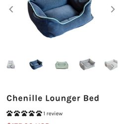 Chenille Lounger Dog Bed