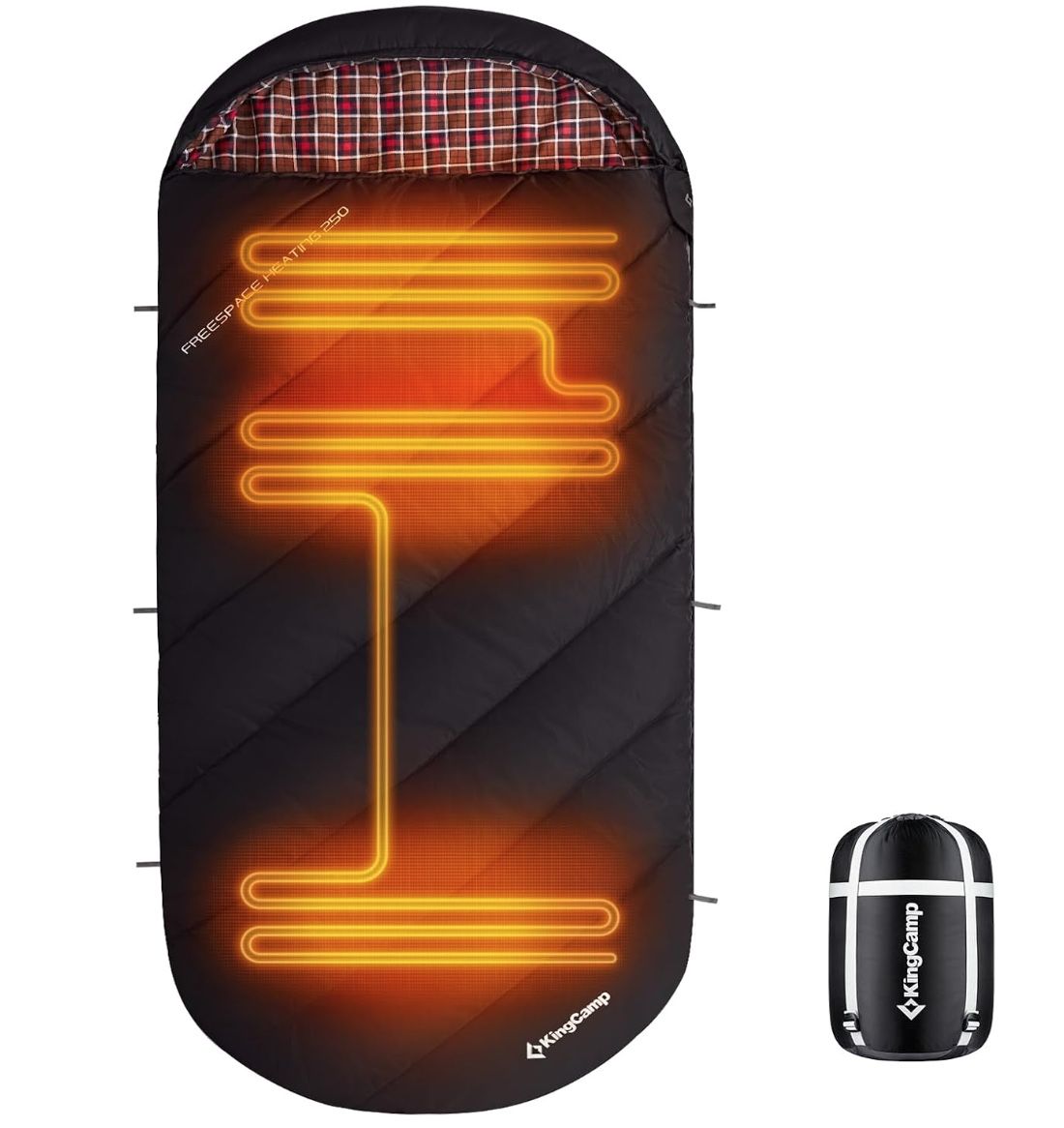 KingCamp Extra Wide Flannel Heated Sleeping Bag: Ultimate Comfort for Camping Adventures!