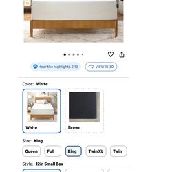 King size foam mattress