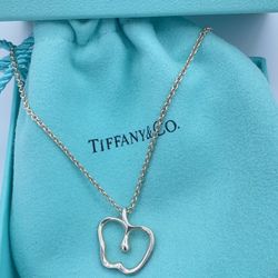   Tiffany and Co. Pendant Necklace Peretti Apple Silver 16”