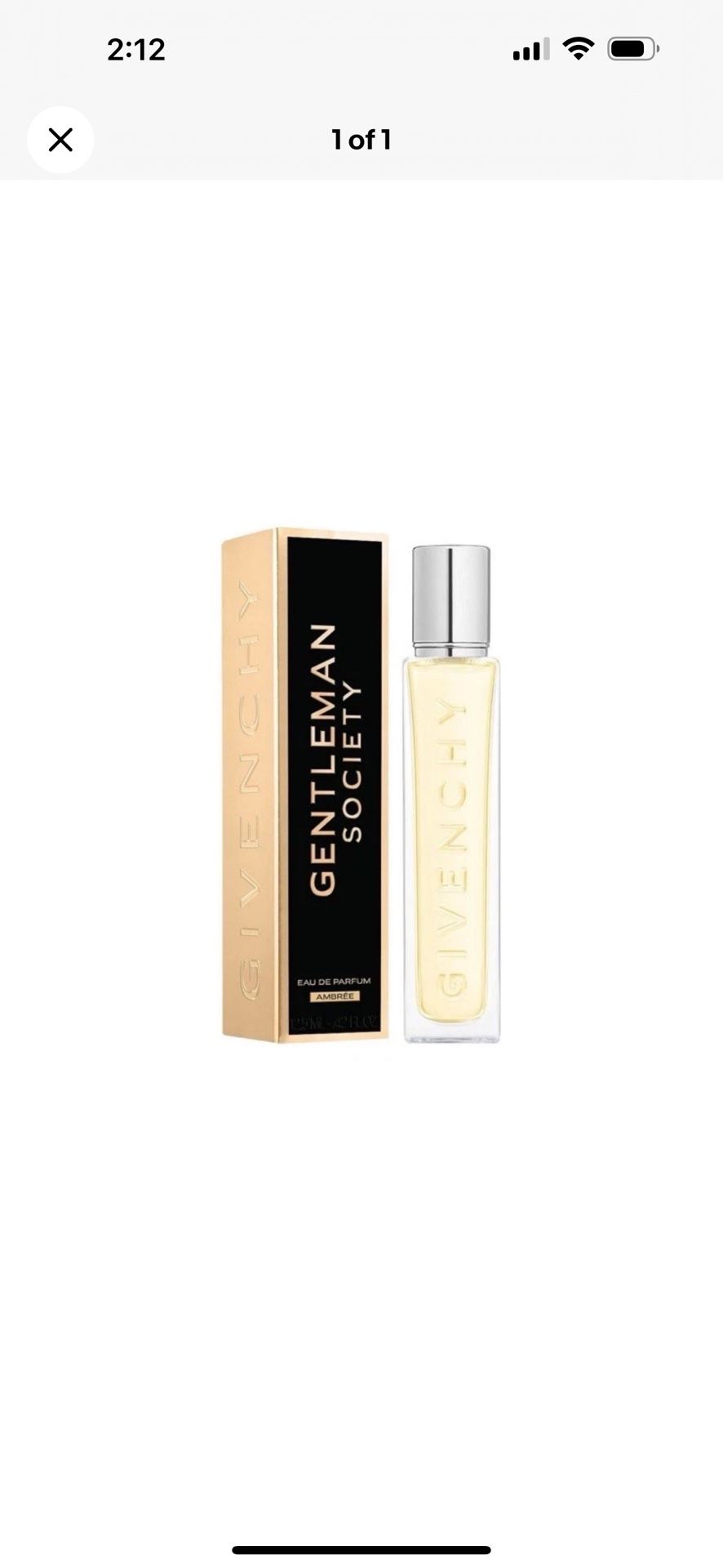NEW — GIVENCHY Gentleman Society Ambree Eau De Parfum Travel Spray, 12.5ml