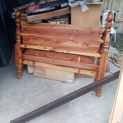 Full Size Bed Frame And Rails Is Used In Good Condition 