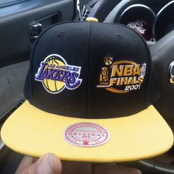 Mitchell N Ness Snapback Lakers Hat NBA Finals 2001