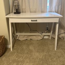 Used White Desk, Free Chair Included