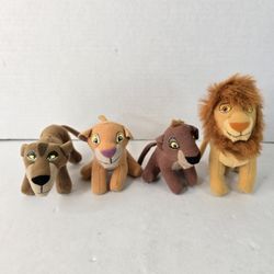 Vintage Lot Of 4 1998 McDonald's Disney Lion King Plush Happy Meal Toys 