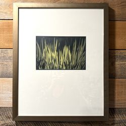 Framed & Signed John R Maher Northwest Fine Art Photographer Titled Iris Leaf - Bronze Metal Frame. Approx 17.5” x 21.5”  Artist Bio:  In a career tha