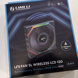 UNI Fan SL - LCD Wireless 120 - ARGB Fan - 1.6" LCD Display - 2.4 Ghz Wireless S