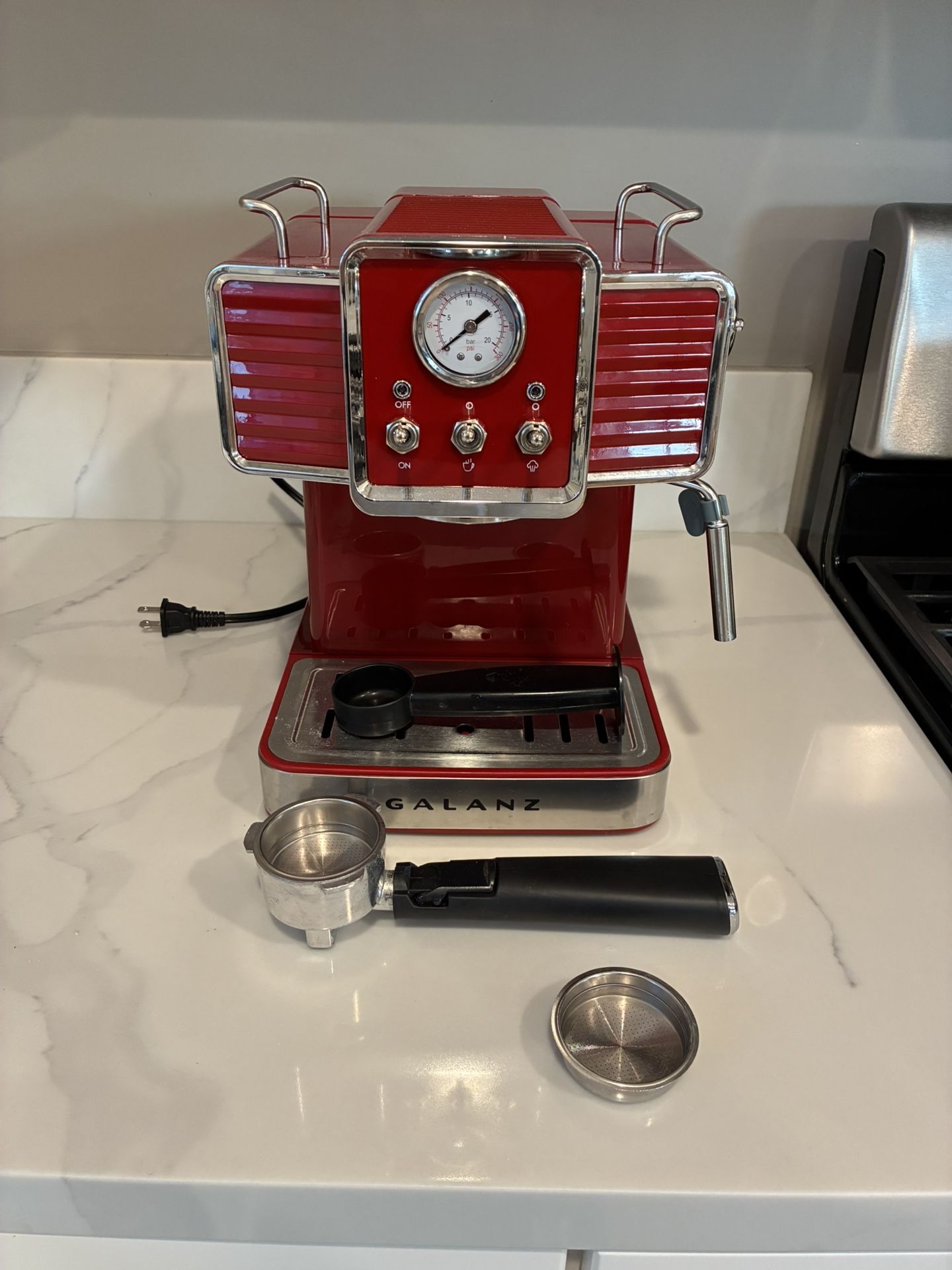 Galanz Retro Espresso Machine with Milk Frother