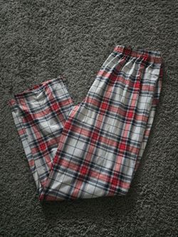 Plaid Pajama Pants with Elastic Waist