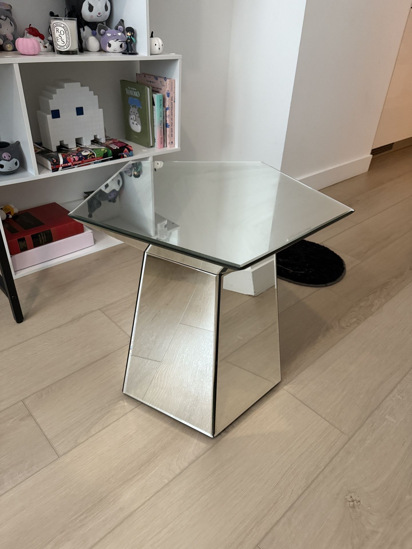 Mirrored End Table