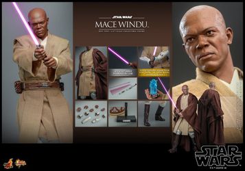 Hot Toys MMS681 Mace Windu Star Wars Attack of the Clones 1/6 Figure