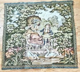Vintage Machine Made Wall Tapestries 28x28.  $12 each
