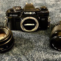 Minolta X-700 Camera with a 50mm f1.7 Lens + 135mm f3.5 Lens