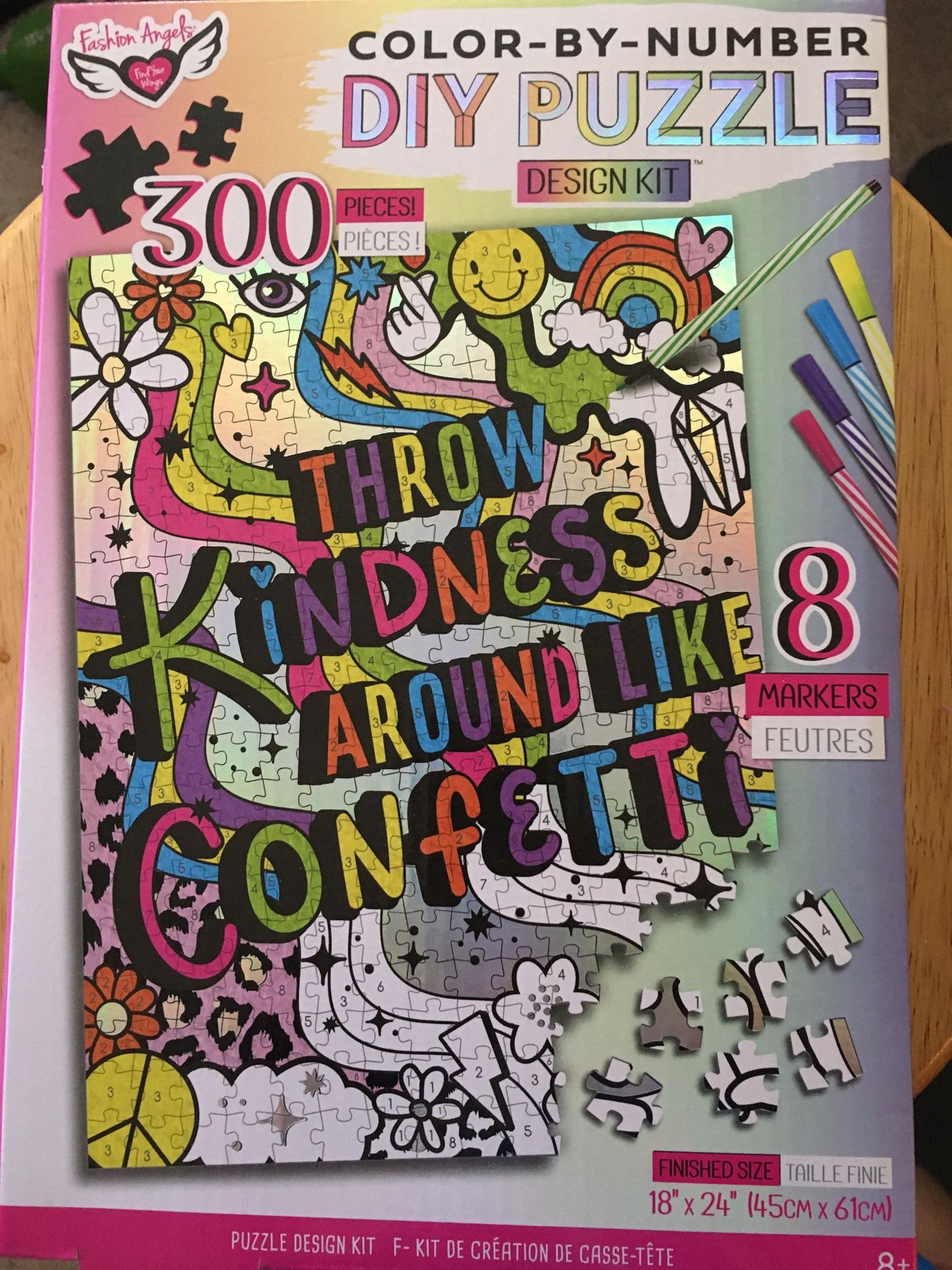 300pc Color By Number DIY Puzzle 🧩 Includes Markers Brand New In Box 