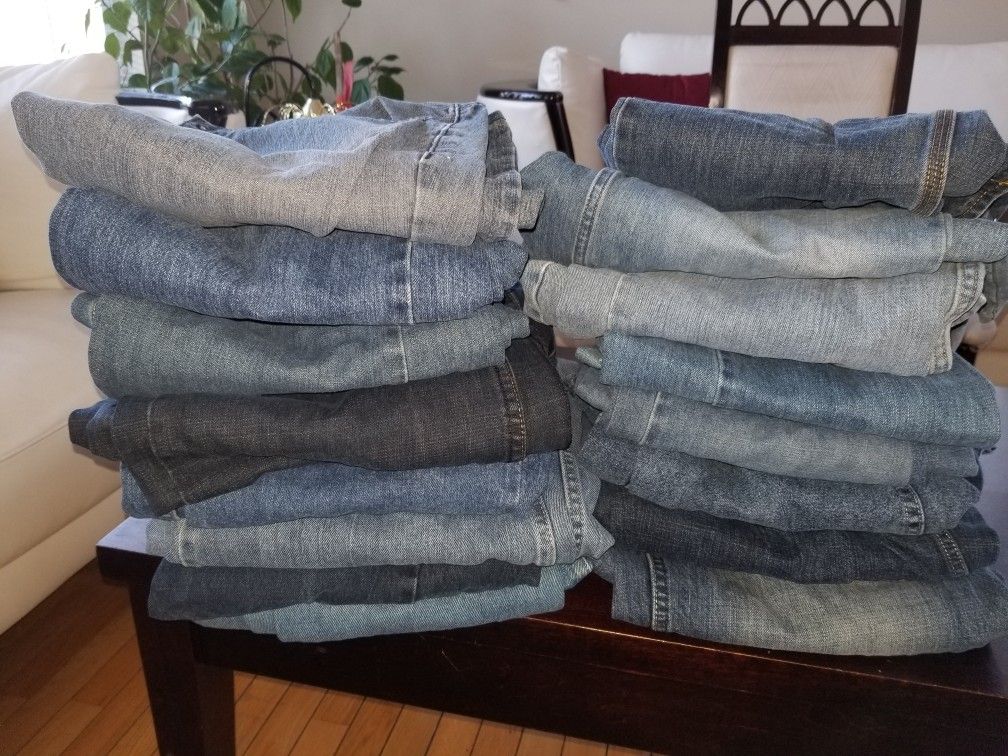 16 Name brand Jean's most 36/34 good condition