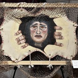 A Desperate Awakening - Original Mixed Media Oil Painting 