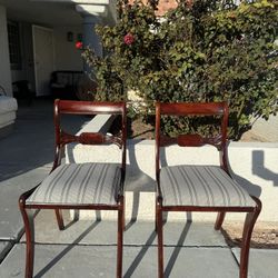 Vintage Wood Dining Chairs (Set of 2)