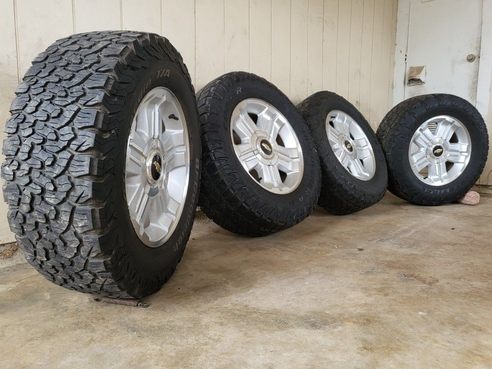 4 Wheels and tires LT275/65R18" chevy silverado -GMC -tahoe suburban 6 lug