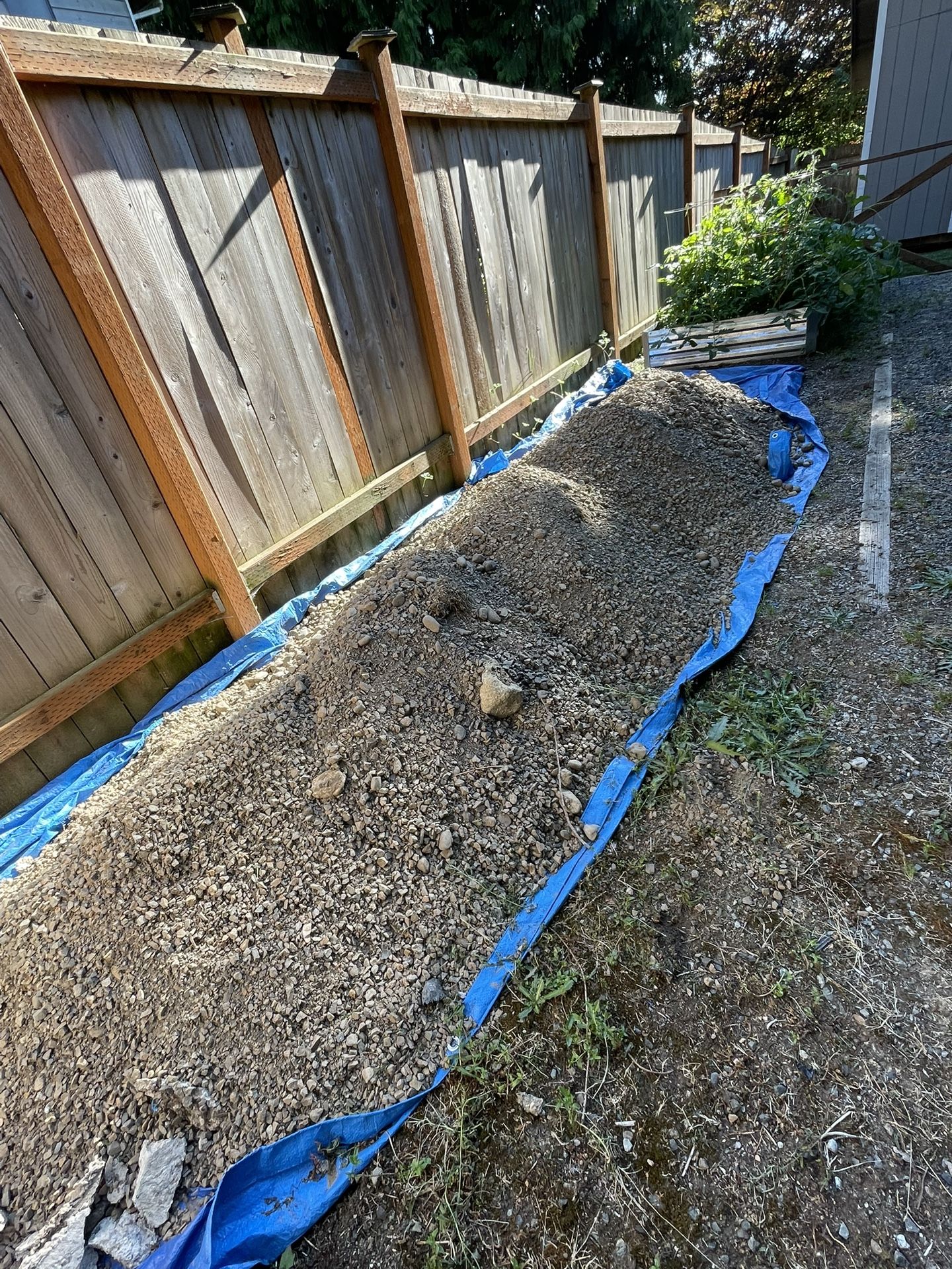 2+\- Yards Gravel, dirt, Rocks Free Fill. You Load and haul.