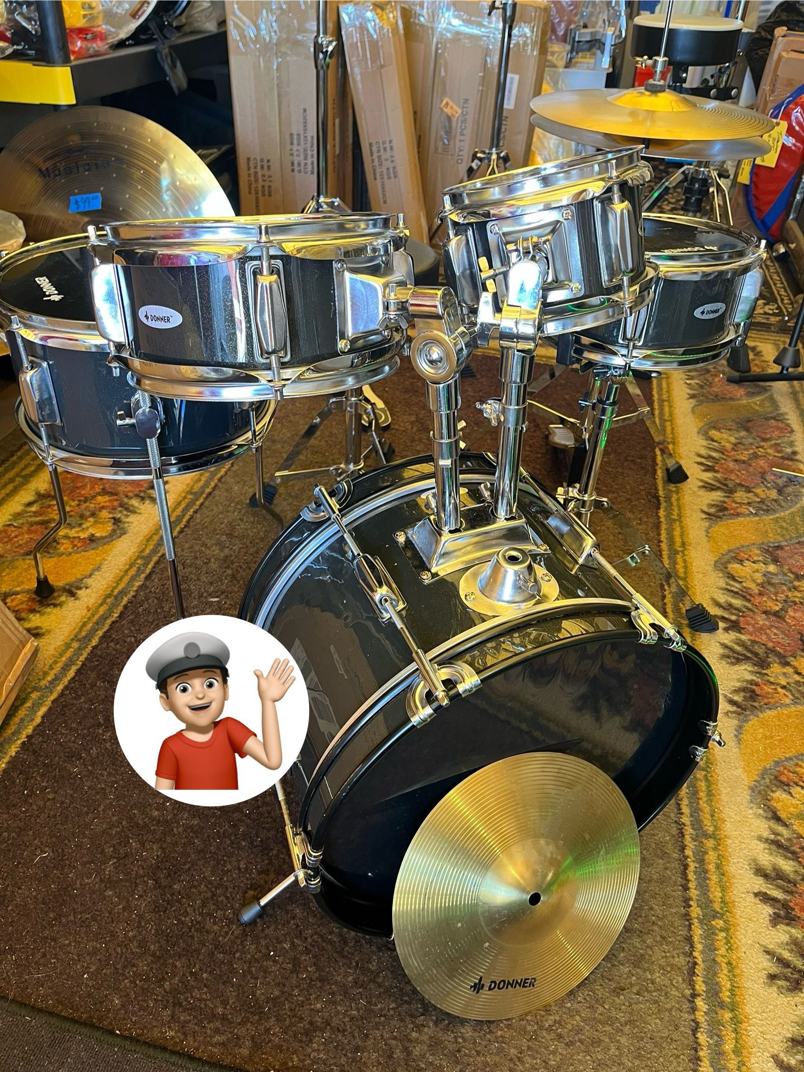 π₯ Kids 5 Piece Drum Set Complete!