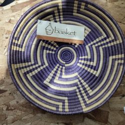 African Art Rwanda Basket Co Round Basket