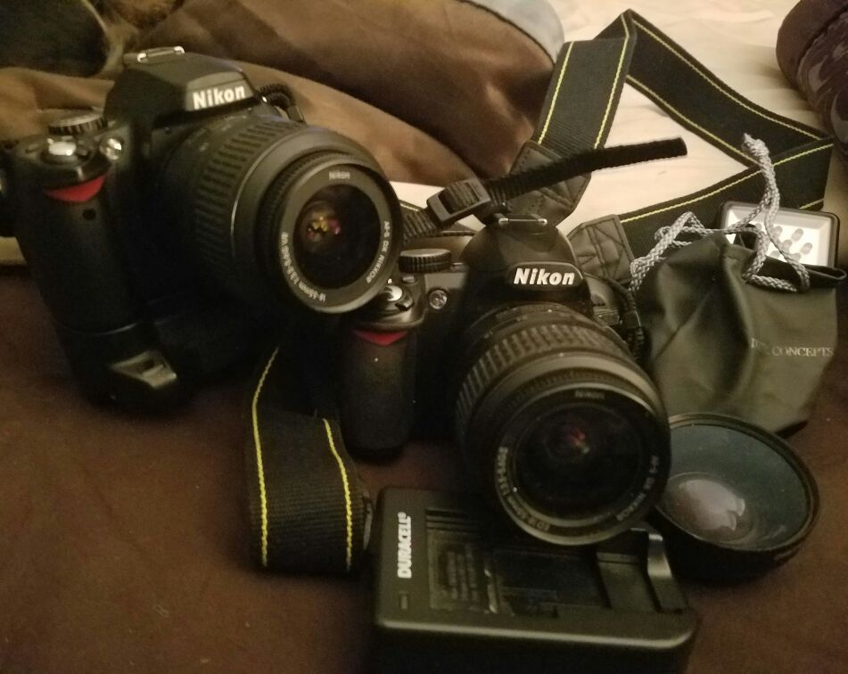 Two nikon camera's D40 and D100
